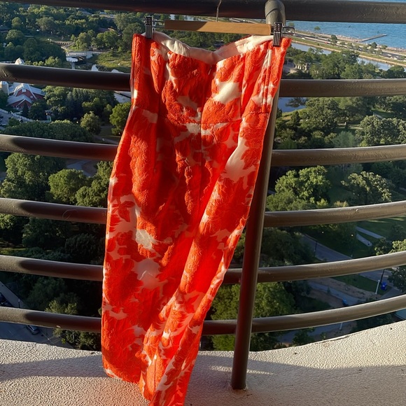 Showpo strapless jacquard midi dress with slit - Picture 4 of 6